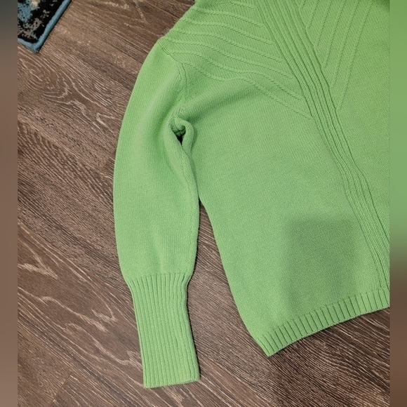 Jillian‎ Nicole Spring Green Detailed Turtleneck NWOT Petite Large - Picture 3 of 7